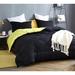 BYB Black/Limelight Yellow Reversible Comforter - Oversized Bedding