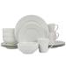 Elama Jasmine 16 Piece Porcelain Dinnerware Set in White - 8' x 10'