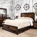 Furniture of America Wigh Rustic Walnut Solid Wood Panel Bed