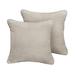 Humble + Haute Sunbrella Cast Silver Indoor/Outdoor Corded Pillow Set of 2