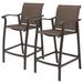 Classic Outdoor Patio Aluminum Counter Bar Height Stools (Set of 2) - 21.85"W x 25"D x 39.76"H