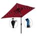 Clihome 10 x 6.5t Rectangular Patio Umbrella Solar LED Lighted