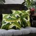 San Elijo 2-piece Palm Leaves 17-inch Square Outdoor Accent Pillow Set by Havenside Home