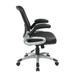 Screen Back Black Bonded Leather Seat Office Chair