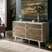 Gemma Butter White and Light Charcoal Finish 6-Drawer Dresser by iNSPIRE Q Modern