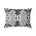 ABADEH BLACK AND WHITE Indoor|Outdoor Lumbar Pillow By Kavka Designs - 20X14