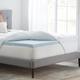 Brookside Pillow Top and 2-inch Gel Memory Foam Mattress Topper - Blue/White - Blue/White