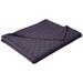 Basketweave Thin Cotton Cozy Bed Blanket Twin Navy Blue