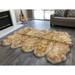 Dynasty Natural 10-pelt Luxury Long Wool Sheepskin Shag Rug