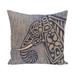 20 x 20-inch Blue, Grey Inky Animal Print Pillow