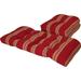 Outdoor Cabana Stripe Chili Pepper 3 Piece Cushion Set - 19"x44", 19"x19"