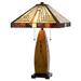 Tiffany Faux Wood Resin Table Lamp
