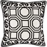 Kirsten Geometric Feather Down Filled or Poly Filled 22-inch Throw Pillow
