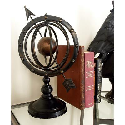 Brown Metal Armillary Compass Globe