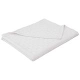 Basketweave Thin Cotton Cozy Bed Blanket King White