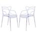 LeisureMod Milan Intertwined Design Dining Side Chair (Set of 2)