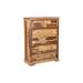 Porter Designs Taos Traditional Solid Sheesham Wood Chest, Natural