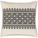 Decorative Even Black 18-inch Throw Pillow Cover