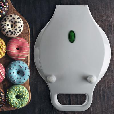 Mini Donut Maker - Electric Baking Machine to Mold Little Doughnuts Using Batter by Chef Buddy (White)