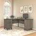 Bush Furniture Somerset 60W L Shaped Desk in Ash Gray