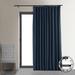 Exclusive Fabrics Signature Extra Wide Midnight Blue Velvet Blackout Curtain (1 Panel) - Luxurious Blackout Drapery