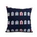 20 x 20 inch Multi Beach Hut Stripe Print Pillow