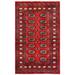 HERAT ORIENTAL Handmade One-of-a-Kind Bokhara Wool Rug - 3'1 x 5'