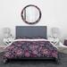 Designart 'Floral Paisley in Retro Style' Floral Bedding Set - Duvet Cover & Shams
