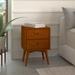 Mid-century Wood/Veneer 2-drawer Nightstand