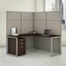 Easy Office 60W L Shaped Cubicle Desk Set by Bush Business Furniture