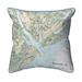 Beaufort, SC Nautical Map Extra Large Zippered Pillow 22x22