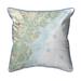 Tybee Island to Doboy Sound, GA Nautical Map Small Pillow 12x12