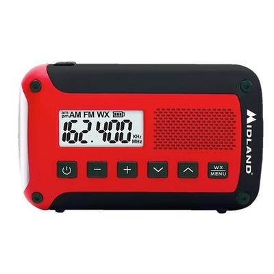 Midland Radio Red Emergency Weather Radio Digital - 2.5 x 5 x 6