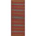 Tribal Kilim Sirjan Persian Wool Runner Rug Flat-woven Striped Carpet - 2'3" x 6'9"