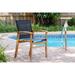 Amazonia Teak Luna Patio Dining Armchair with Black Textile Sling