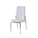 ACME Osias Side Chair (Set-2) in White PU & Chrome