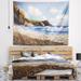 Designart 'Sea with Seagull' Landscape Wall Tapestry