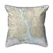 Connecticut River, CT Nautical Map Extra Large Zippered Pillow