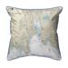 North Shore Long Island to Niantic Bay, CT Nautical Map Small Pillow
