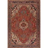 Antique Heriz Medallion Hand Knotted Wool Persian Large Area Rug - 16'4" x 12'5"