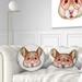 Designart 'Funny Mouse with Heart Glasses' Animal Throw Pillow