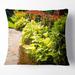 Designart 'Modern Green Garden Design' Landscape Printed Throw Pillow