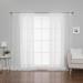 Aurora Home Textured Faux Linen Tie Top Curtain Panel Pair - 84" & 96"