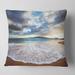 Designart 'Deep Seashore with Clouds and Waves' Seascape Throw Pillow