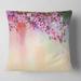 Designart 'Watercolor Painting Cherry Blossoms' Floral Throw Pillow