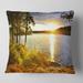 Designart 'Beautiful View of Sunset over Lake' Landscape Printed Throw Pillow