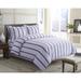 Stripe Printed 170-GSM Flannel Oversize 3-piece Duvet Cover Set