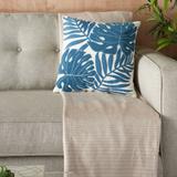 Mina Victory Life Styles Blue Throw Pillow , ( 18"X18" )