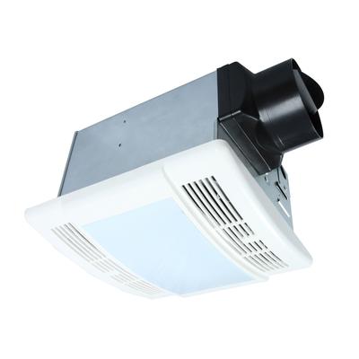 Ultra Quiet Bathroom Exhaust Fan with LED Light 90CFM 1.5 Sone Rectangule Plastic Cover White Finish