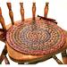 Rhody Rug Sophia 4-piece Braided Reversible Chair Pad Set